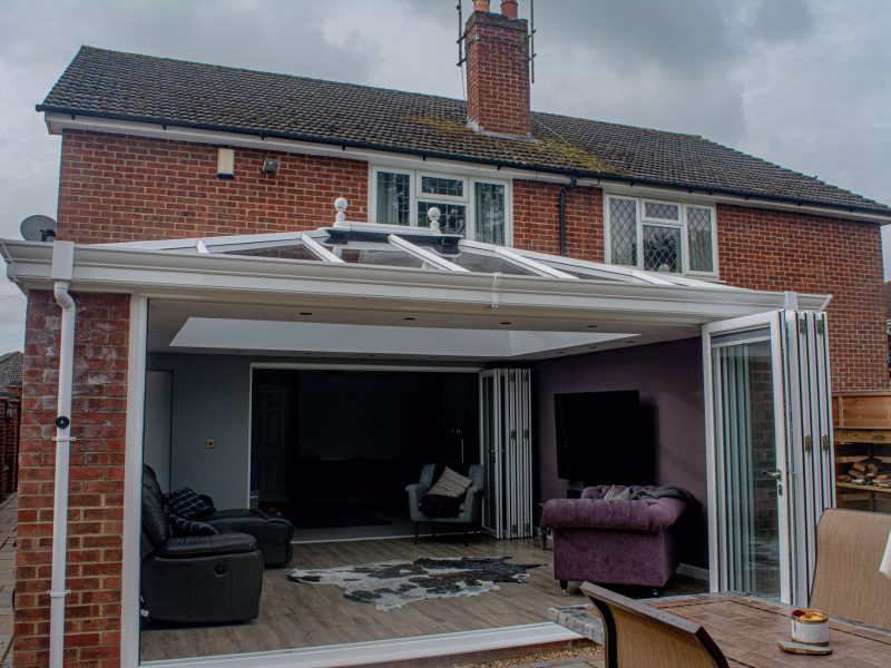 Glazed Extension Installation with Bi-Fold Doors and uPVC Windows, Basingstoke