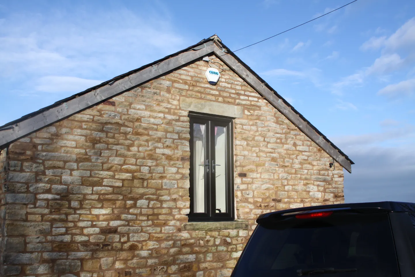 brown french casement windows reading