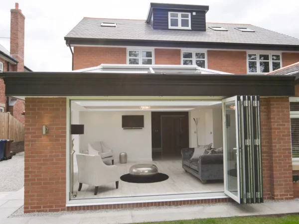 white colour bi-fold door in calcot