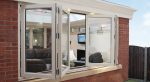 white bi-fold door