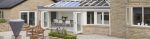 white aluminium bi-fold door