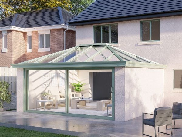 Glass Roof Green Living Space