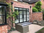 Aluco steel look french doors
