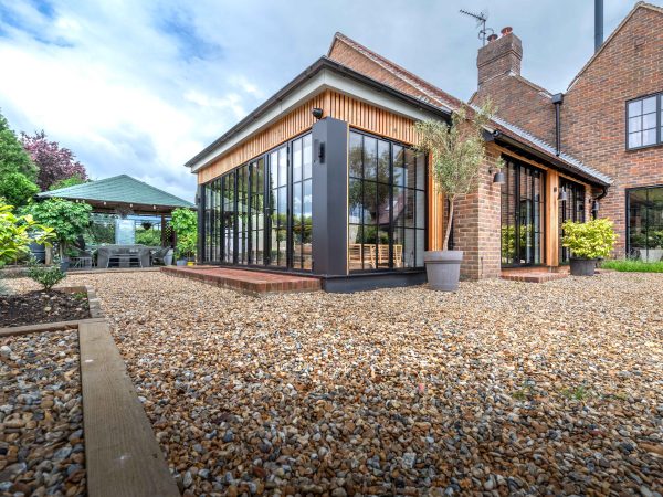 full wall steel look doors