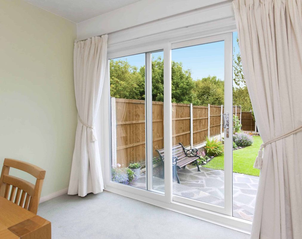 Rear patio sliding door