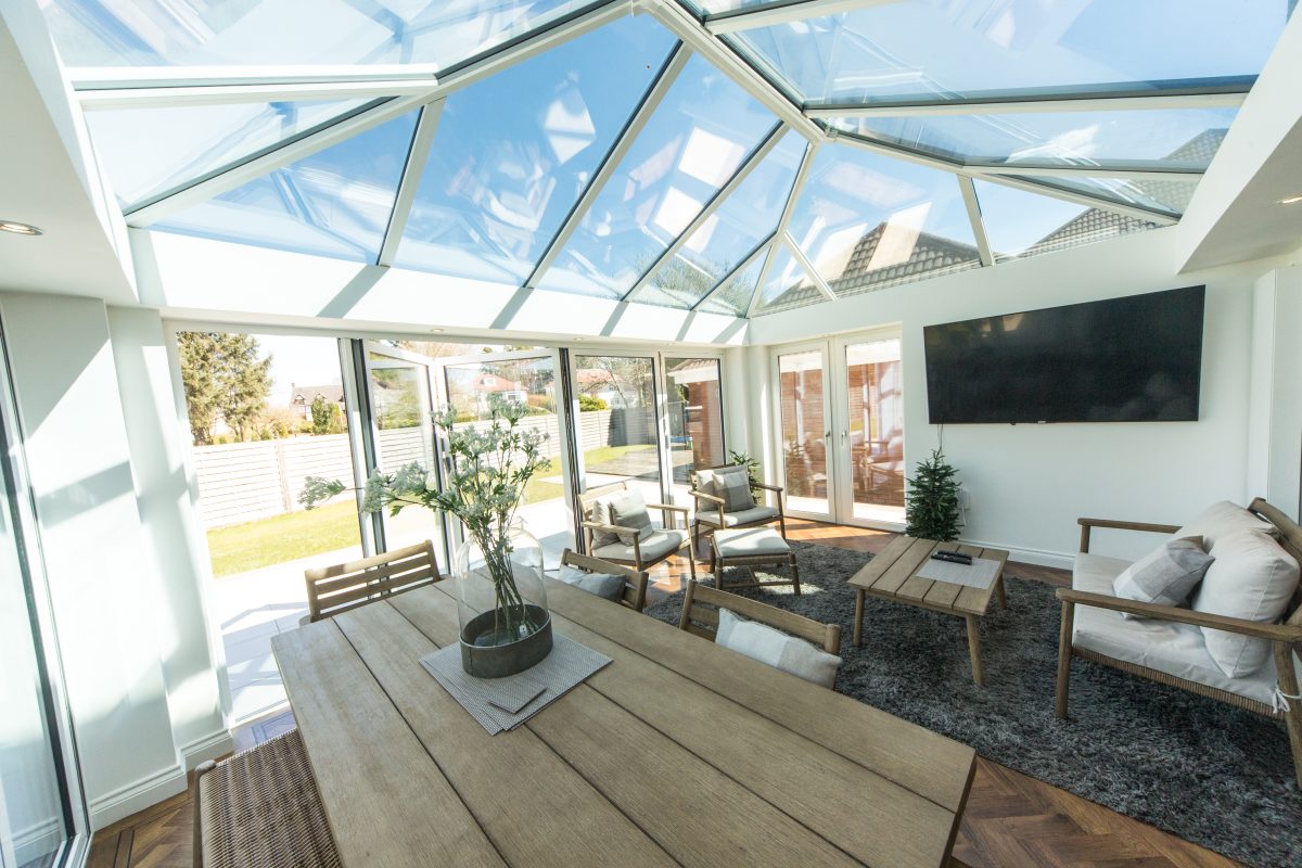 interior glass conservatory roof