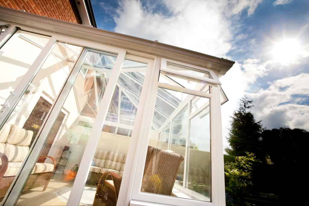 Close up of lean-to conservatory