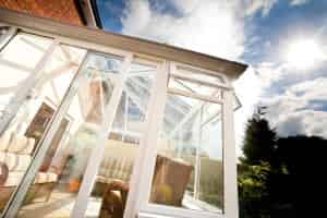 Close up of lean-to conservatory