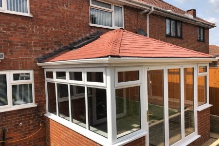conservatory with tiled roof installation reading